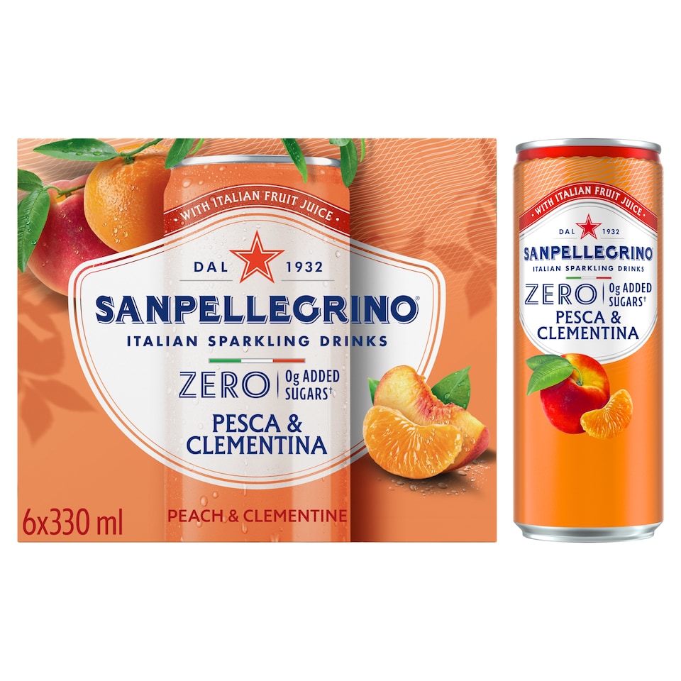 San Pellegrino Zero Peach & Clementine 6X330Ml